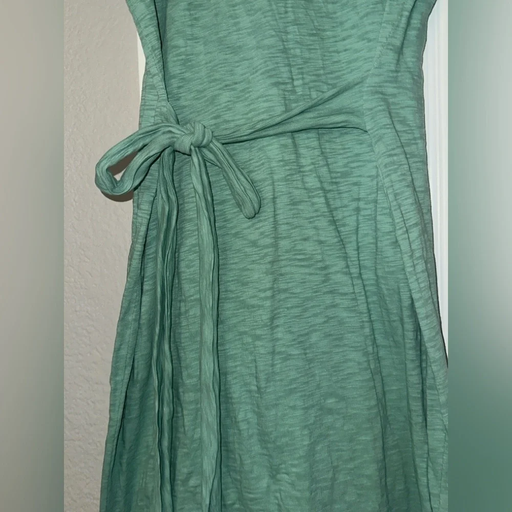 J Crew Short Sleeve Tie Waist Tee Shirt Dress - Picture 5 of 11
